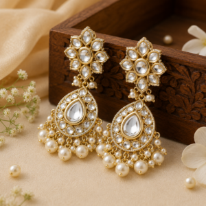 Pearl & Kundan Earrings